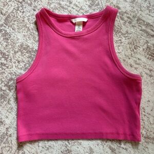 H&M pink cropped tank top